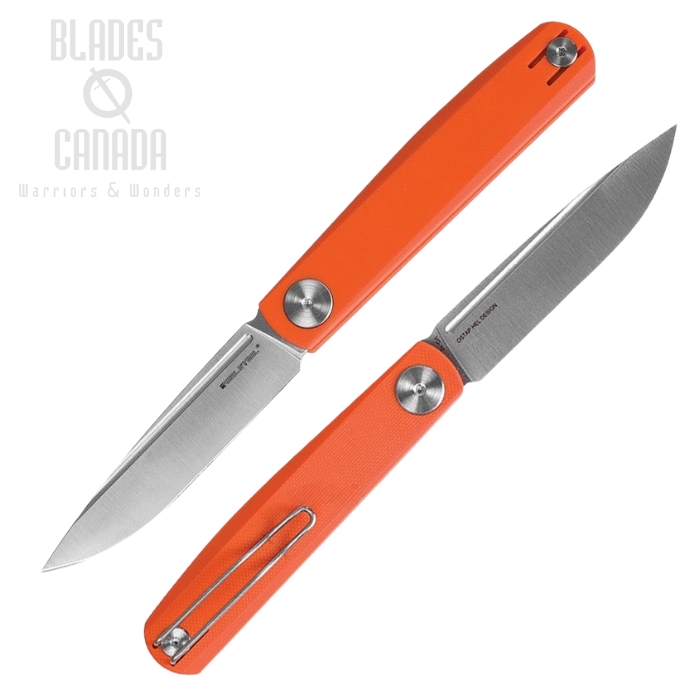 Real Steel Gslip Slipjoint Folding Knife, VG10, G10 Orange, 7842 (image for) Real Steel Gslip Slipjoint Folding Knife, VG10, G10 Orange, 7842